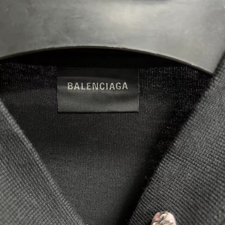Balenciaga Balenciaga Black Logo Embroidered Short Sleeve T-shirt Size US S / EU 44-46 / 1 - 2 Thumbnail