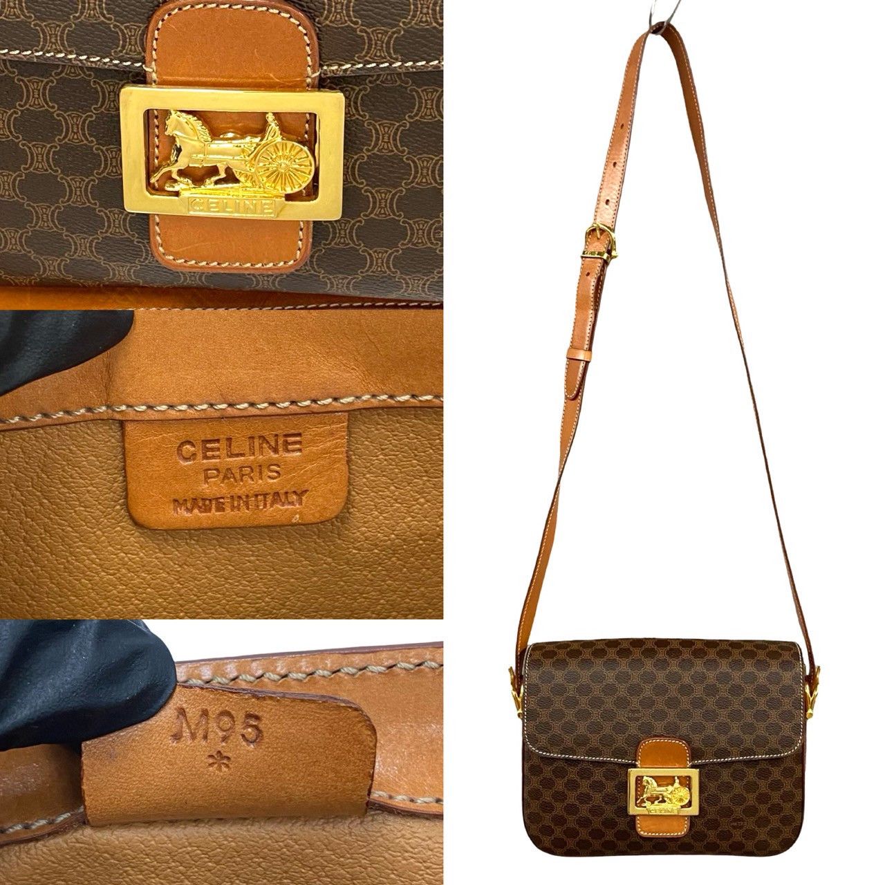 Celine Celine Celine Macadam Blazon Trionphe Leather Shoulder Bag Leather Shoulder Bag DUTY FREE for USA Size ONE SIZE - 4 Thumbnail