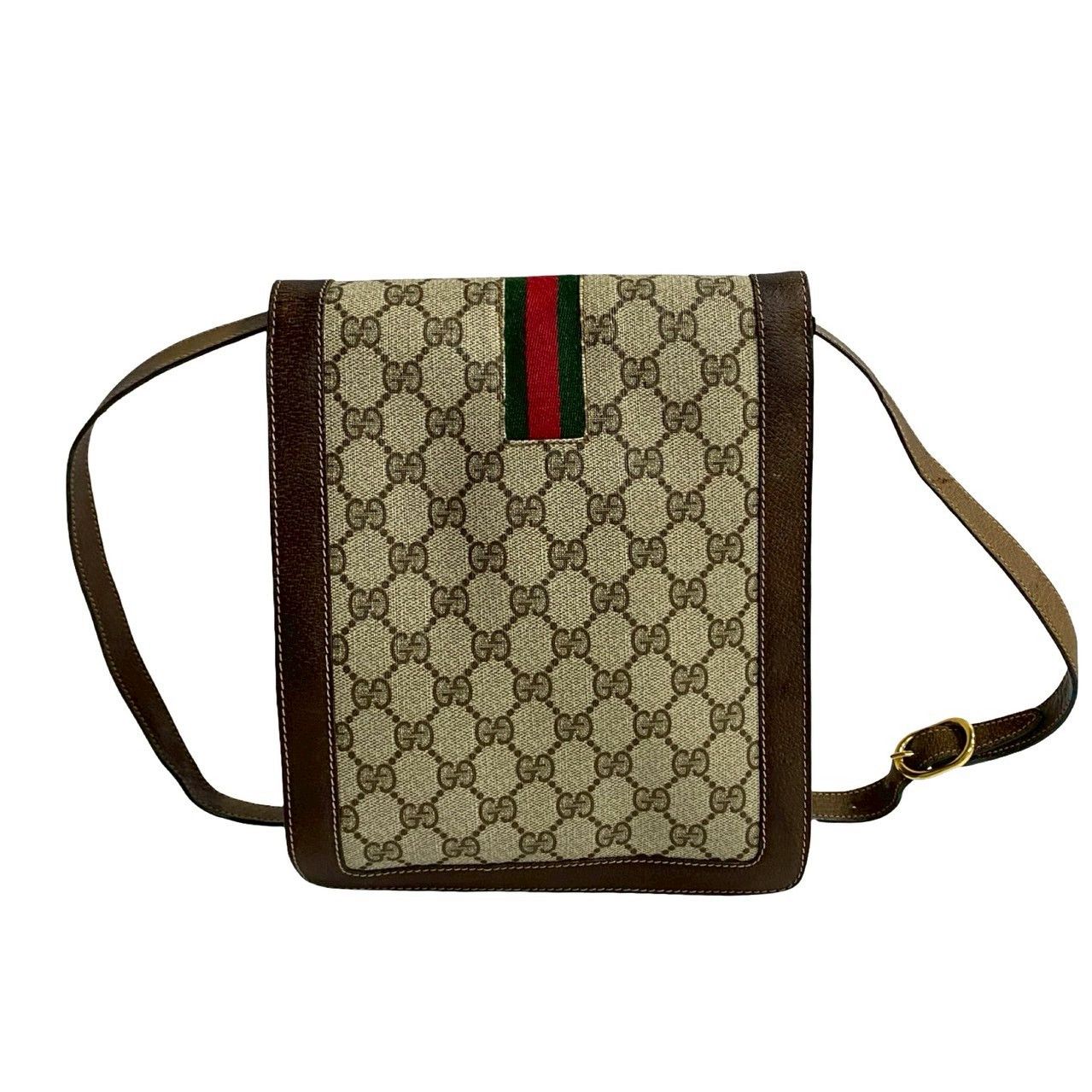 バッグ OLD GUCCI LOGO LEATHER SHOULDER BAG Gucci Gucci Old Gucci GG Logo Leather Shoulder Bag Leather