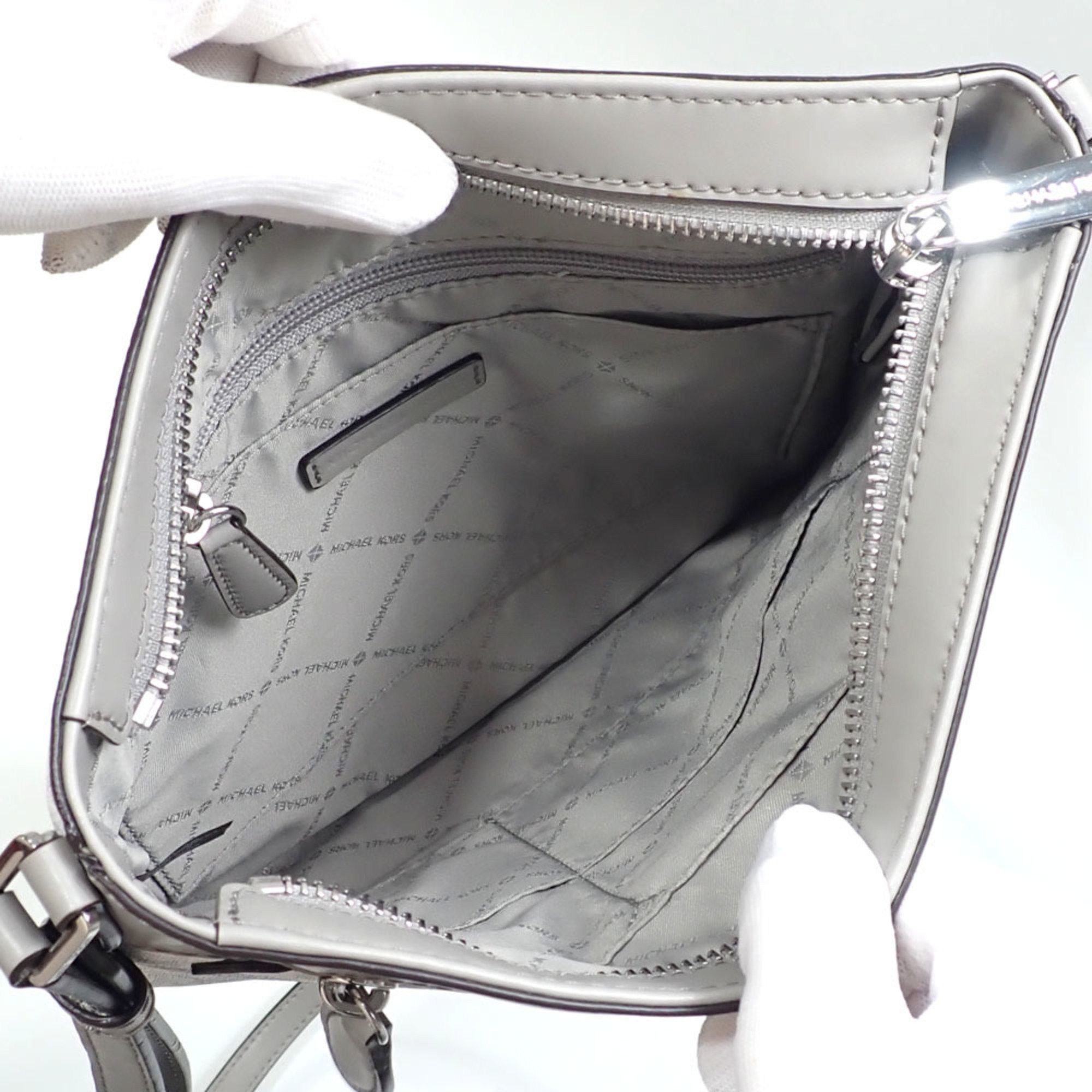 Michael Kors Michael Kors Shoulder Bag for Women, White, Grey, White Coated Canvas, Leather, 35S9SI7C7B Size ONE SIZE - 7 Thumbnail