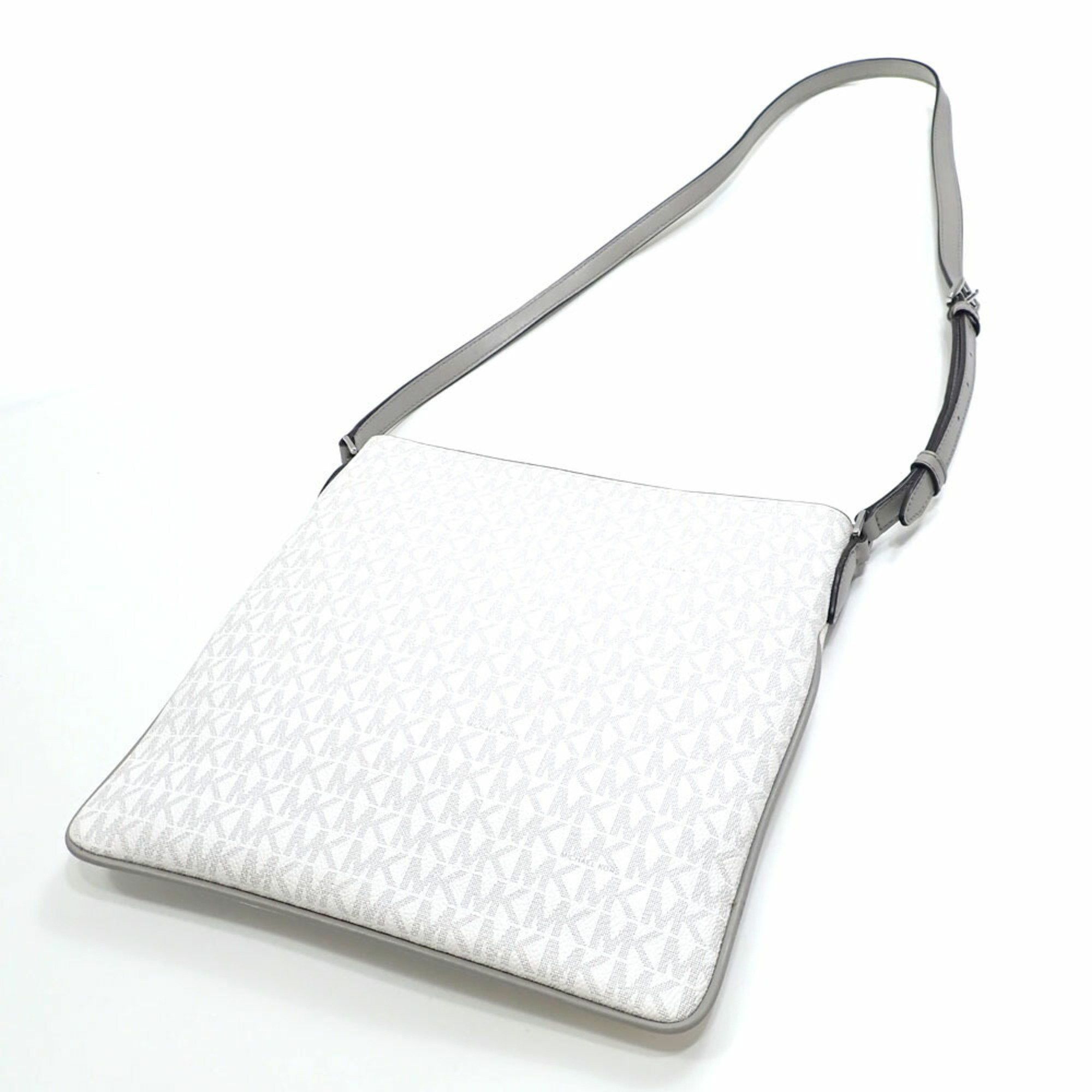 Michael Kors Michael Kors Shoulder Bag for Women, White, Grey, White Coated Canvas, Leather, 35S9SI7C7B Size ONE SIZE - 2 Thumbnail