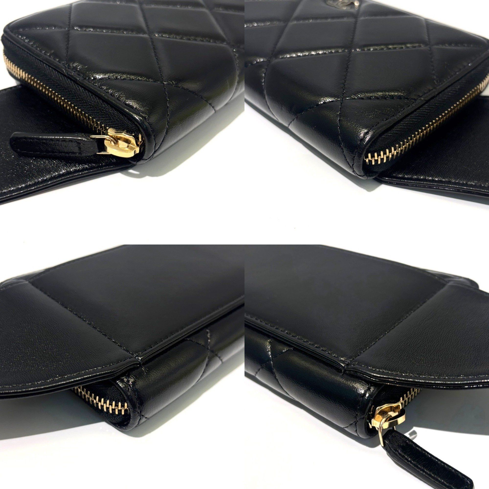 Chanel Chanel Waist Wallet Pouch Chain Lambskin Black Coco Mark CHANEL Size ONE SIZE - 3 Thumbnail