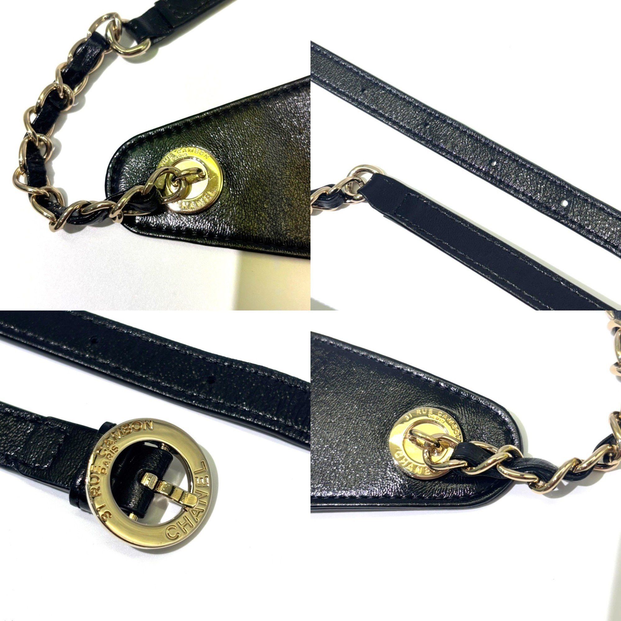Chanel Chanel Waist Wallet Pouch Chain Lambskin Black Coco Mark CHANEL Size ONE SIZE - 5 Thumbnail