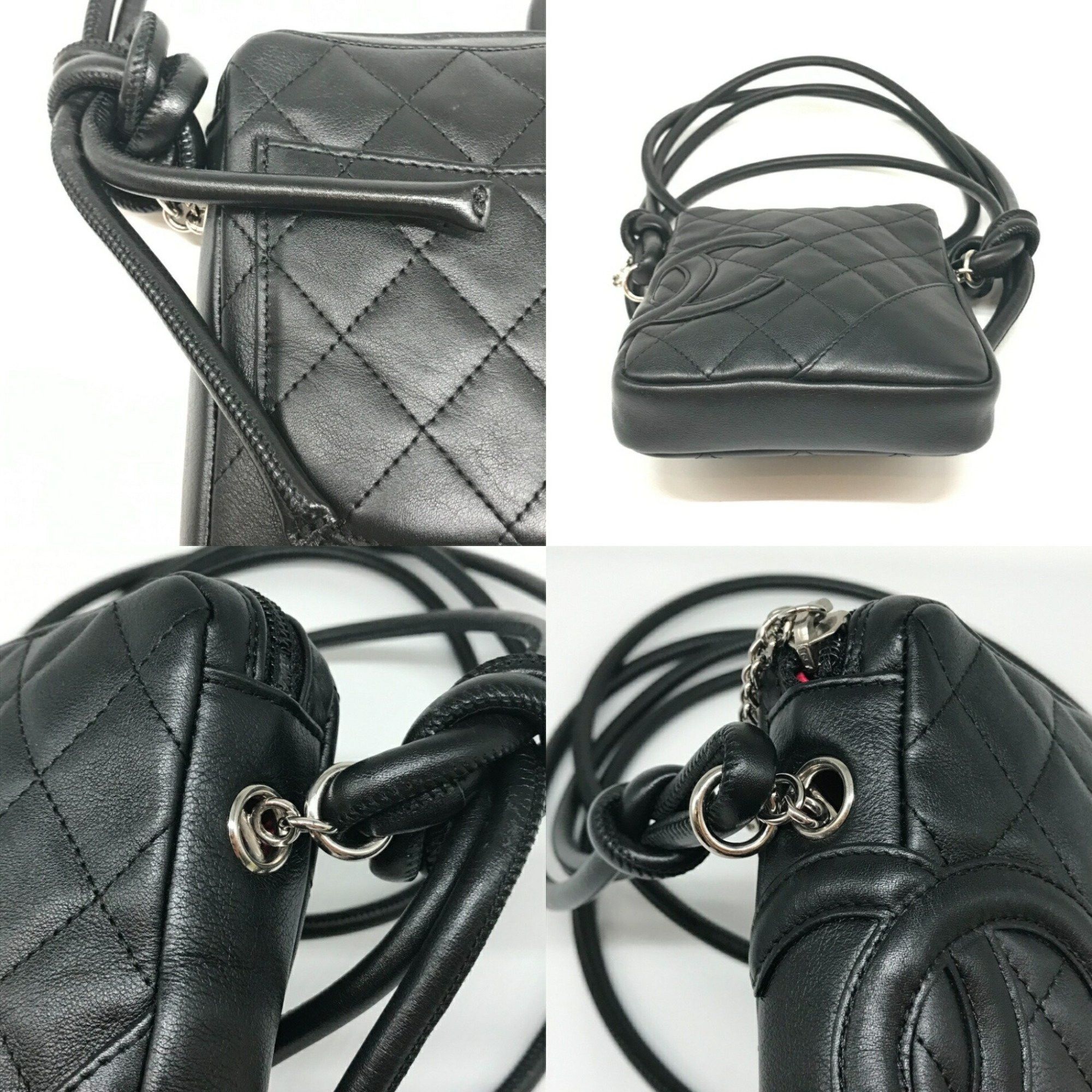 Chanel Chanel Cambon Line Small Pochette Black Leather Shoulder Bag Coco Mark 9th Series CHANEL Size ONE SIZE - 5 Thumbnail