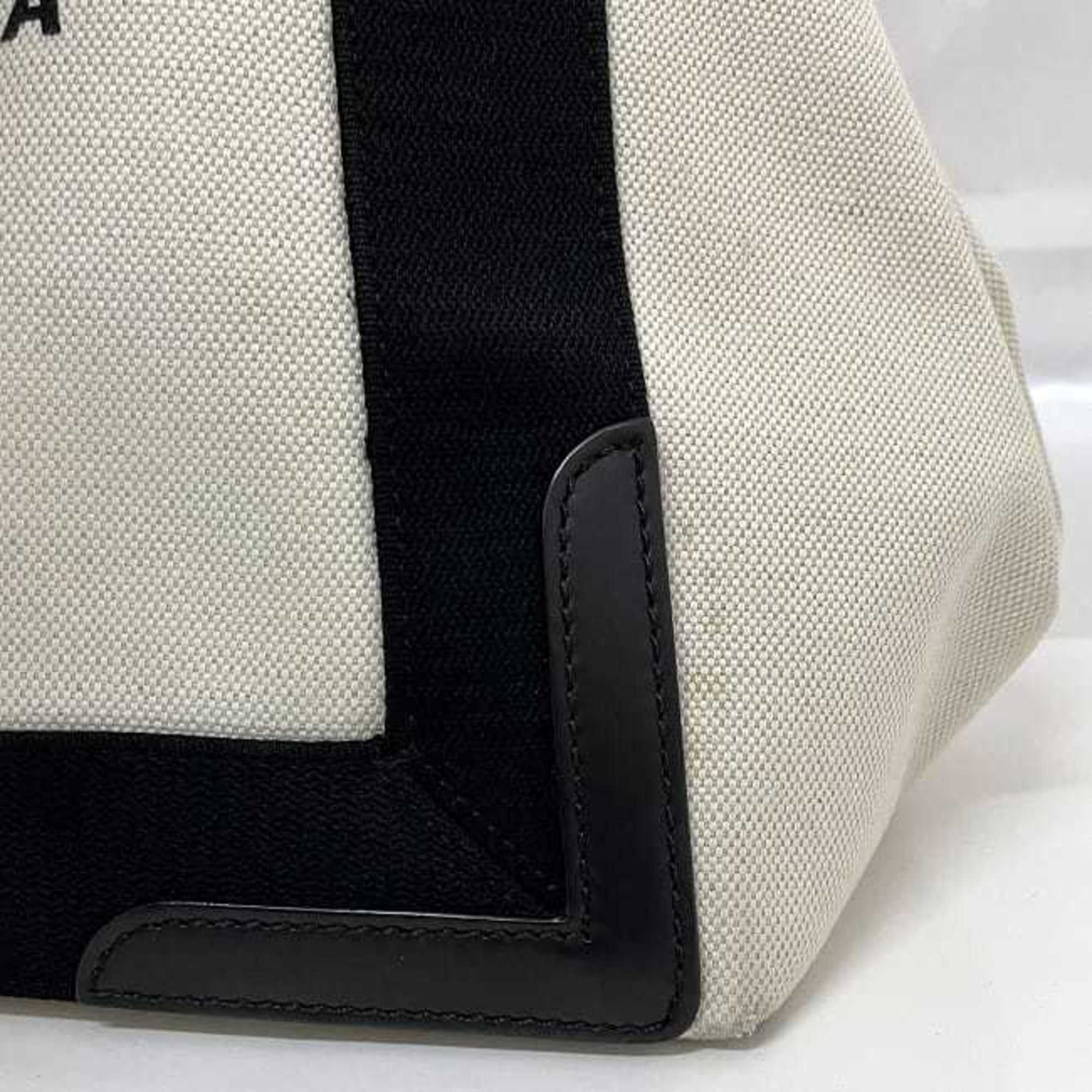 Balenciaga Balenciaga Tote Bag Navy Cabas ec-23052 Natural White Black 339933 Canvas Leather 1081 U 002123 BALENCIAGA Handbag Unisex Size ONE SIZE - 7 Thumbnail