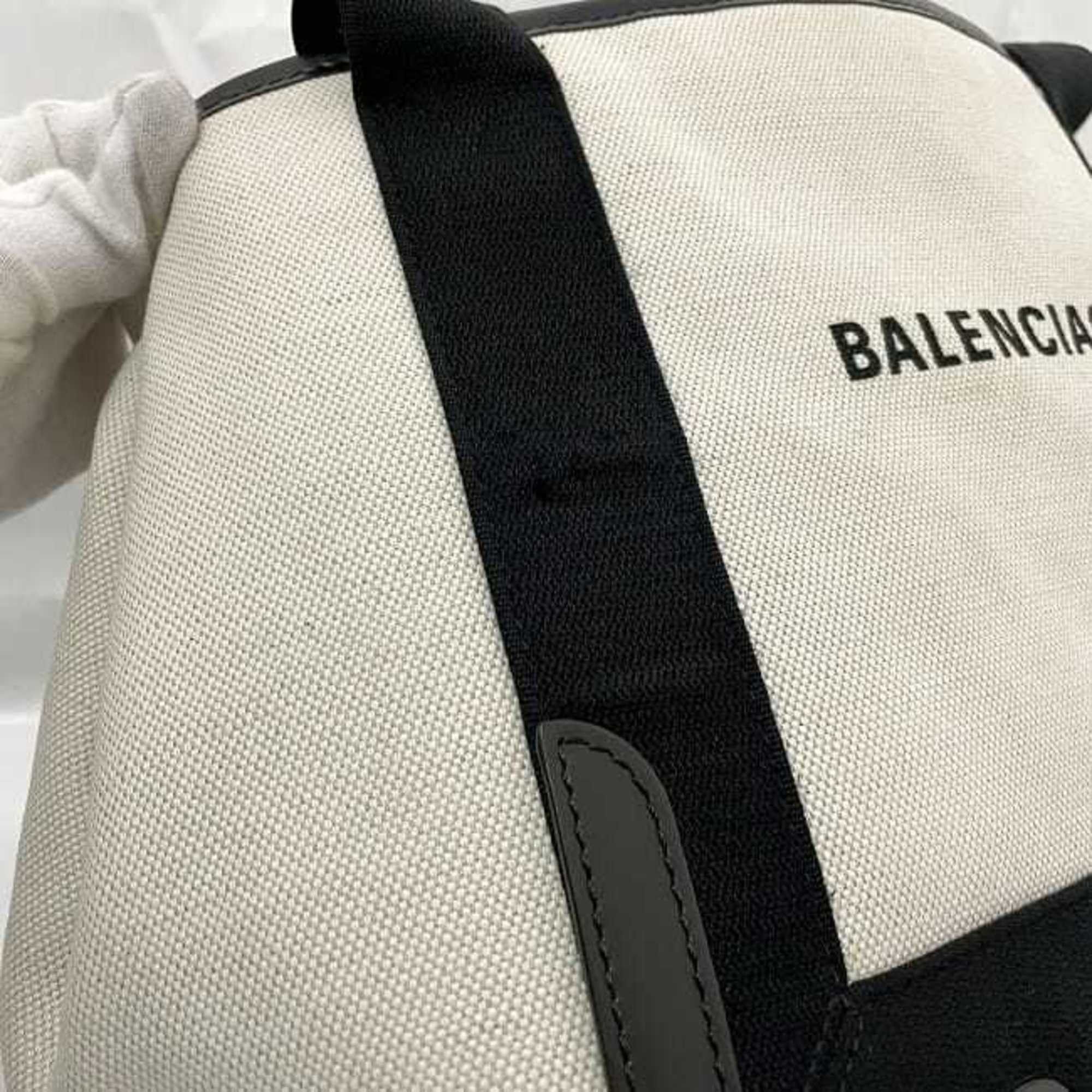 Balenciaga Balenciaga Tote Bag Navy Cabas ec-23052 Natural White Black 339933 Canvas Leather 1081 U 002123 BALENCIAGA Handbag Unisex Size ONE SIZE - 6 Thumbnail