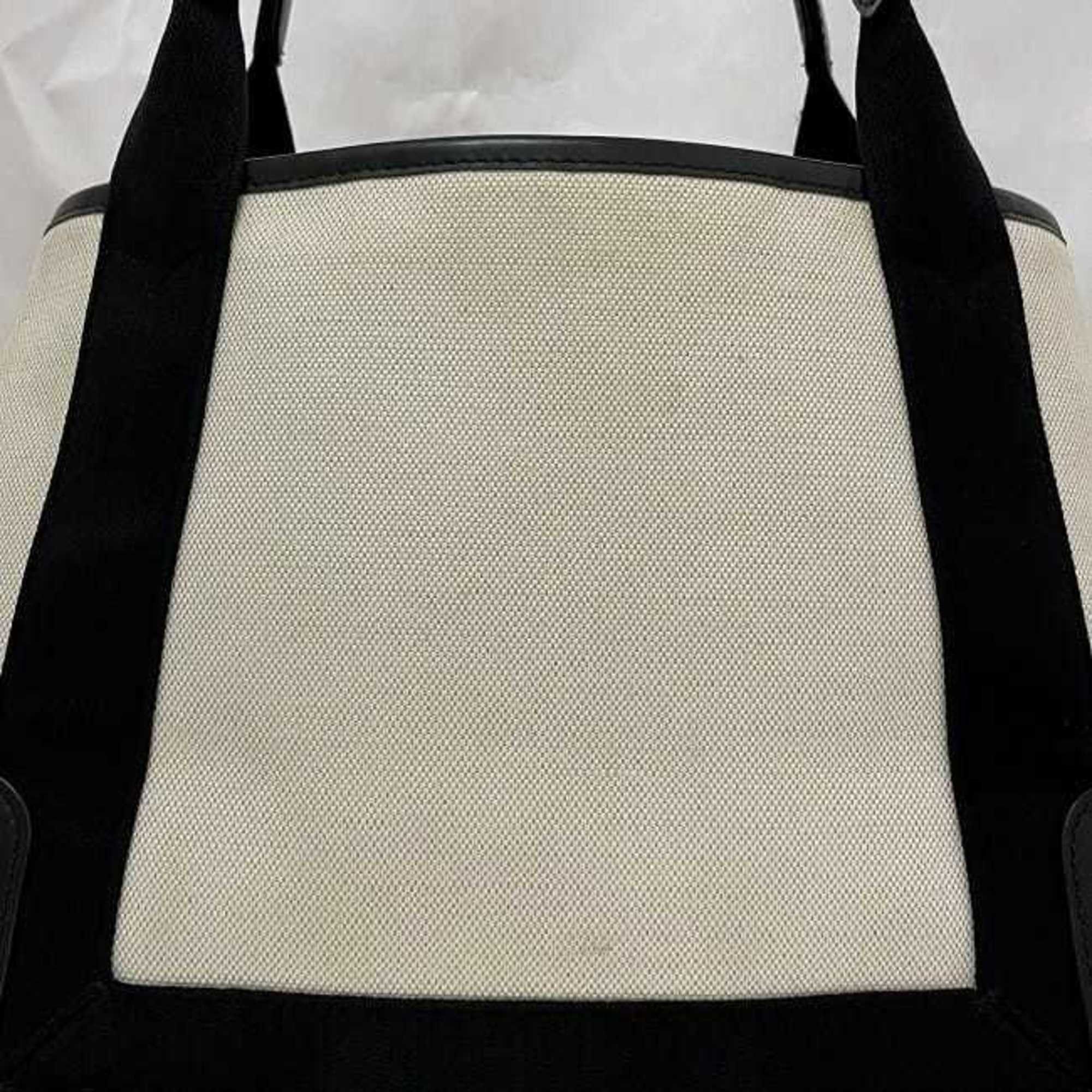 Balenciaga Balenciaga Tote Bag Navy Cabas ec-23052 Natural White Black 339933 Canvas Leather 1081 U 002123 BALENCIAGA Handbag Unisex Size ONE SIZE - 5 Thumbnail
