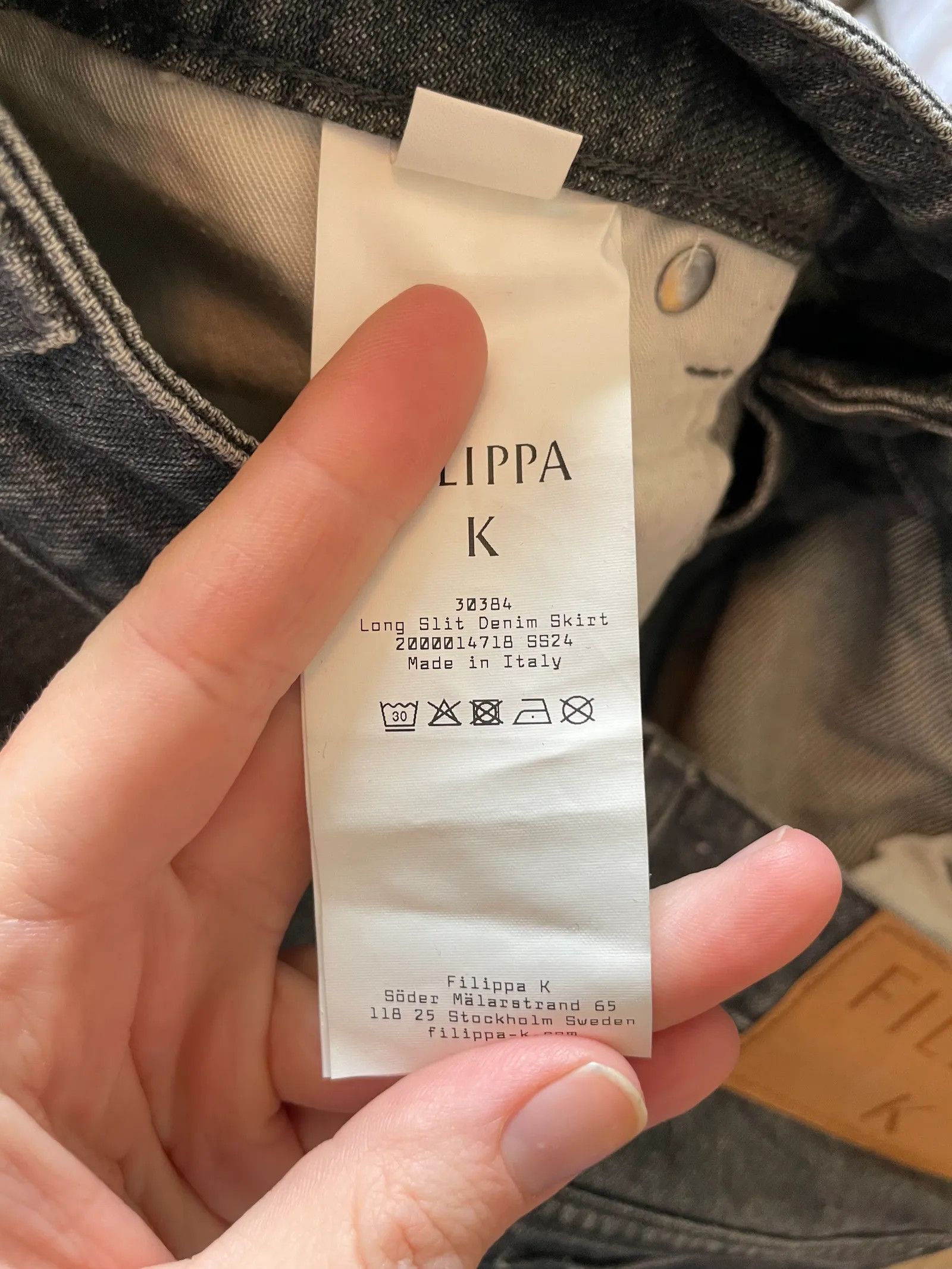 Filippa K Filippa K Long Slit Denim Skirt Skirt Size 26" / US 2 / IT 38 - 3 Thumbnail