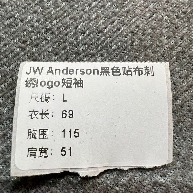 JW Anderson JW Anderson Black Embroidered Logo Short Sleeve Size US L / EU 52-54 / 3 - 6 Thumbnail