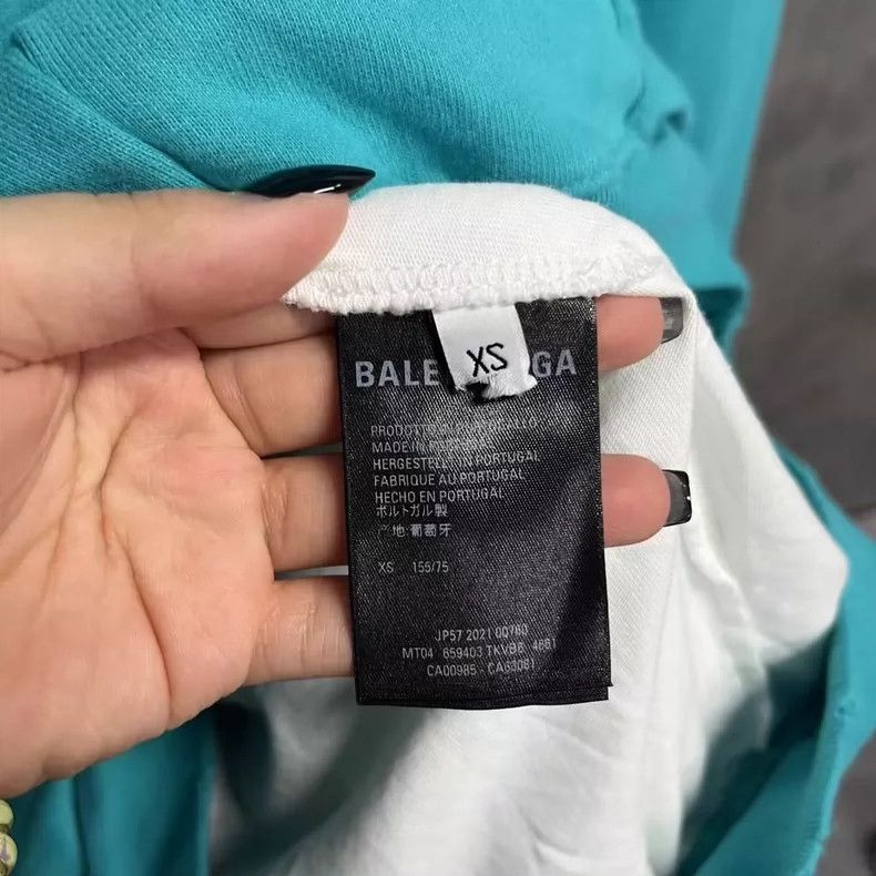 Balenciaga Balenciaga Blue Hooded Sweatshirt with Distress Size US XS / EU 42 / 0 - 3 Thumbnail