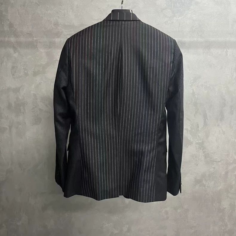 Dior Dior Black Striped Jacket with Three Buttons Size US L / EU 52-54 / 3 - 4 Thumbnail