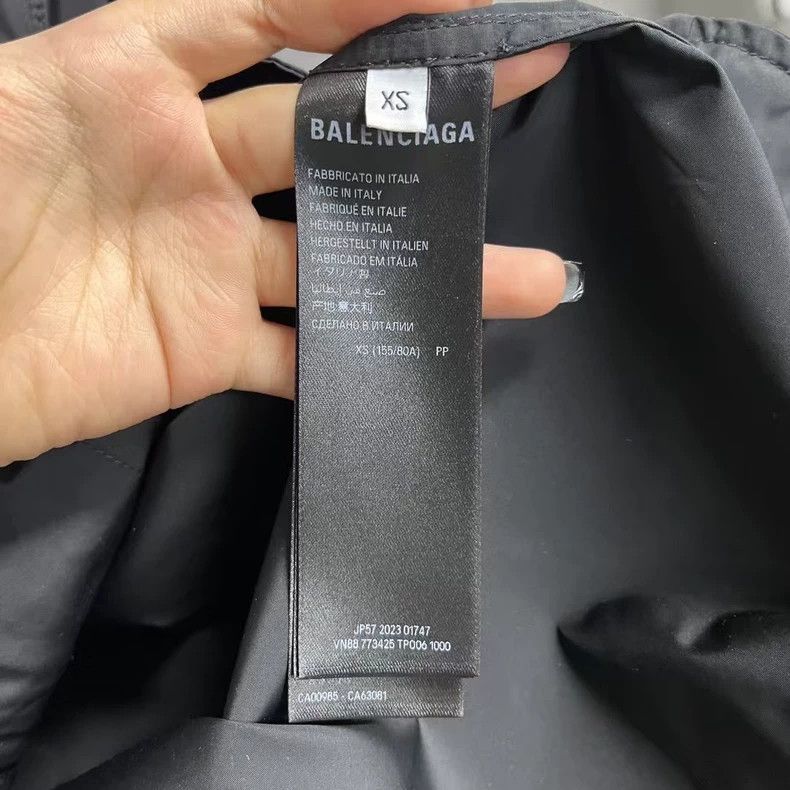 Balenciaga Black Logo Print Long Sleeve Jacket