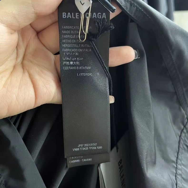 Balenciaga Black Logo Print Long Sleeve Jacket