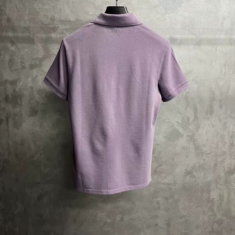 AMI Deep Purple Heart Logo Short Sleeve Polo Size US XS / EU 42 / 0 - 4 Thumbnail