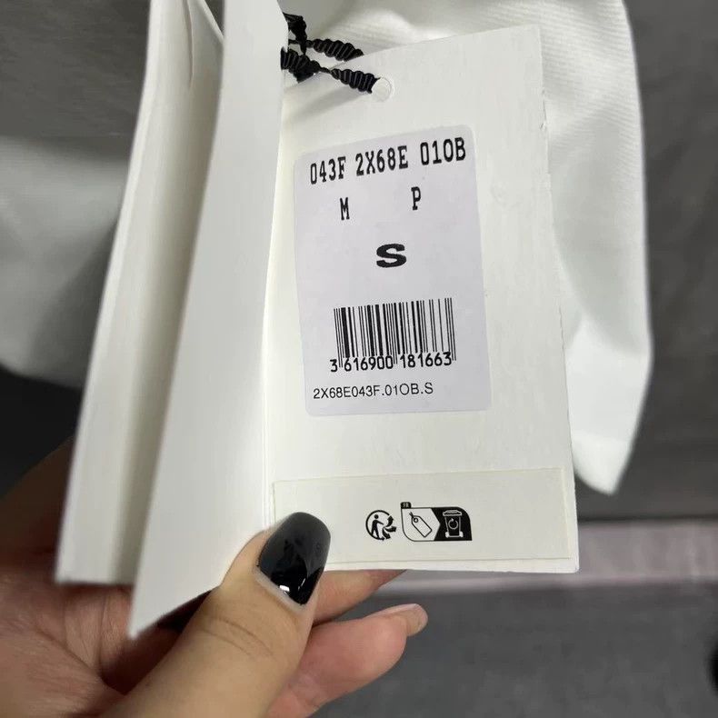 Celine Celine White Striped Letter Pattern Polo Shirt Size US S / EU 44-46 / 1 - 5 Thumbnail