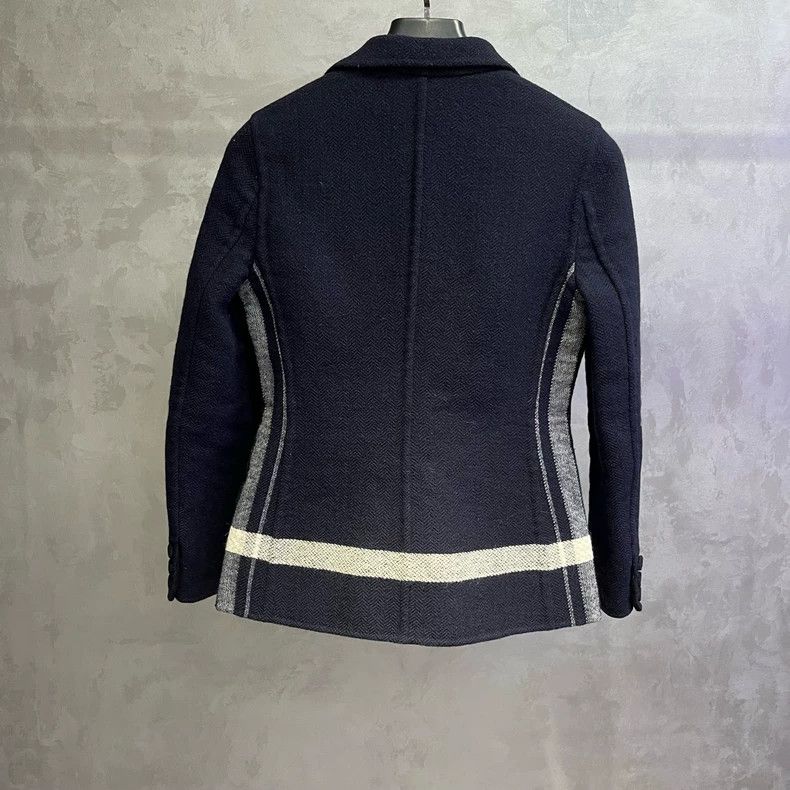 Dior Dior Navy Double-Breasted Wool Jacket Size US M / EU 48-50 / 2 - 4 Thumbnail