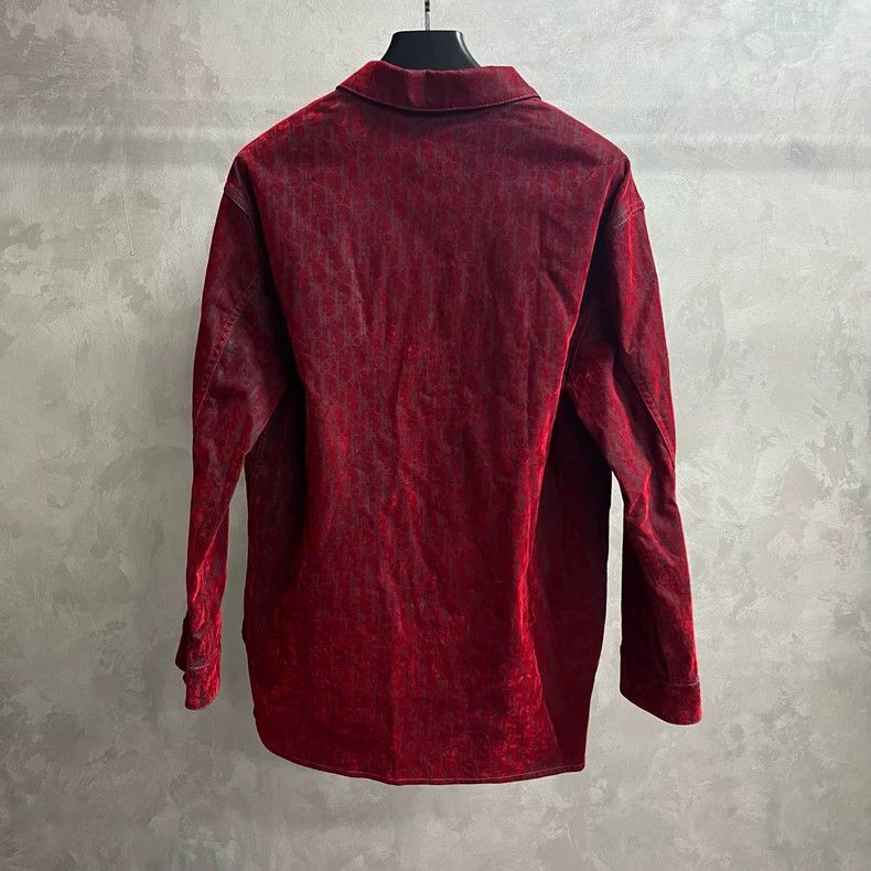 Dior Dior Red Cartoon Pattern Long Sleeve Shirt Size US M / EU 48-50 / 2 - 4 Thumbnail