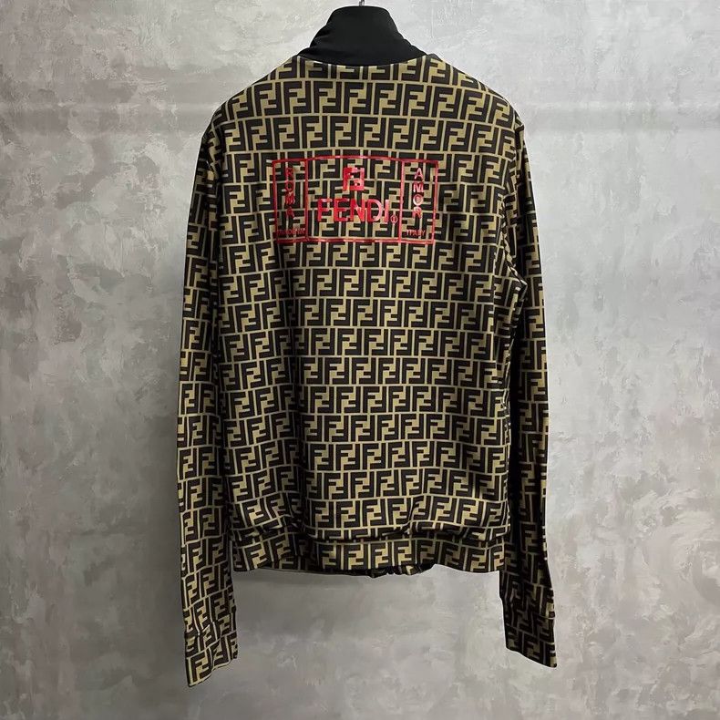 Fendi Fendi Brown Vintage FF Print Zip Jacket Size US XL / EU 56 / 4 - 4 Thumbnail