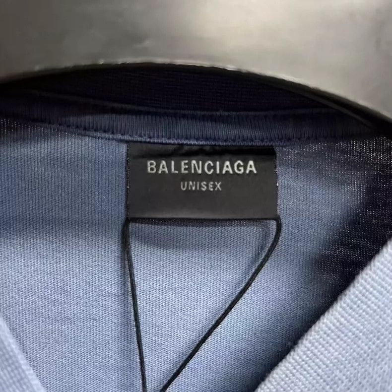 Balenciaga Balenciaga Blue Letter Print Short Sleeve T-Shirt Size US S / EU 44-46 / 1 - 2 Thumbnail