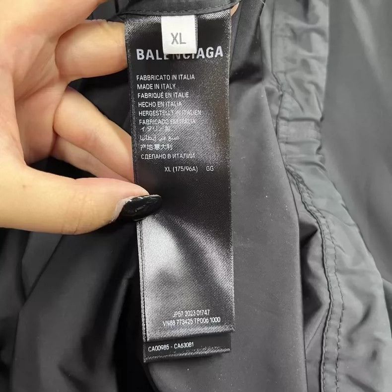 Balenciaga Balenciaga Black Logo Print Long Sleeve Jacket Size US XL / EU 56 / 4 - 3 Thumbnail