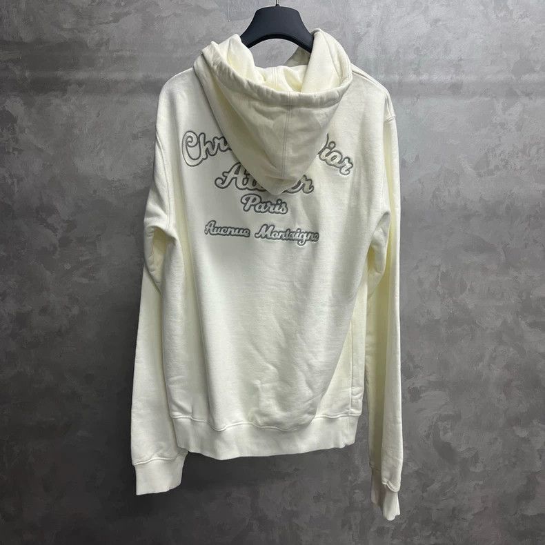 Dior Dior White Logo Embroidered Hoodie Sweatshirt Size US M / EU 48-50 / 2 - 4 Thumbnail