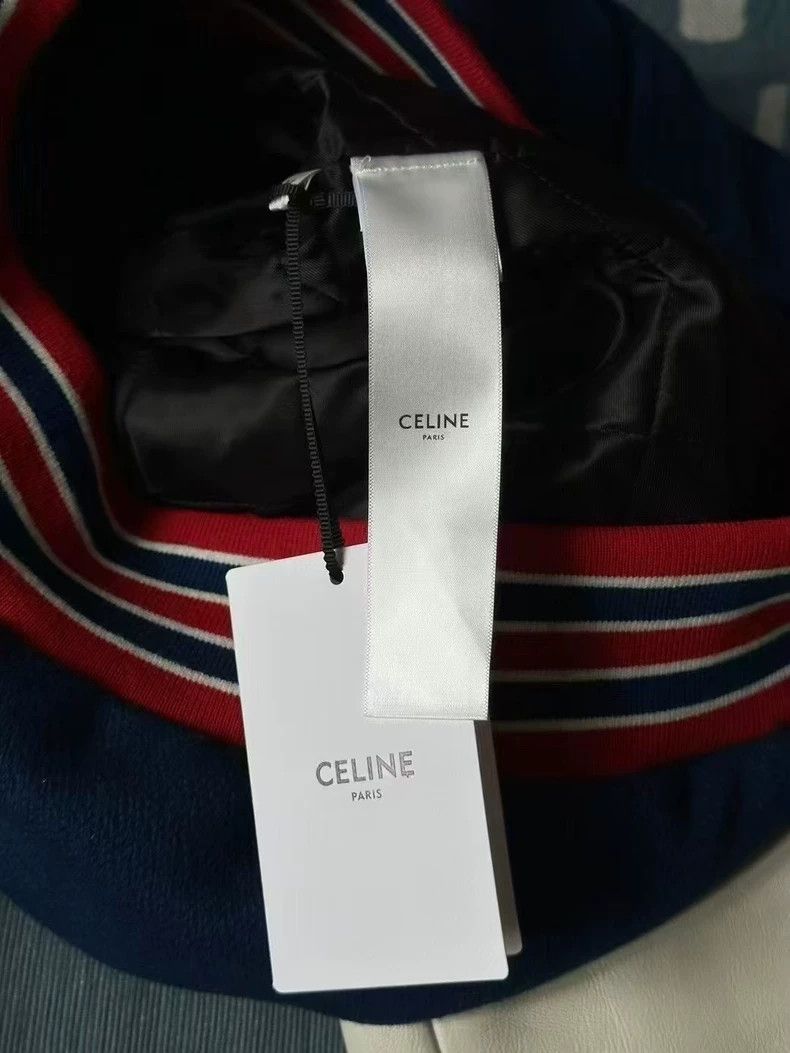 Celine Celine Wool Baseball Jacket with Leather Sleeves Size US M / EU 48-50 / 2 - 3 Thumbnail