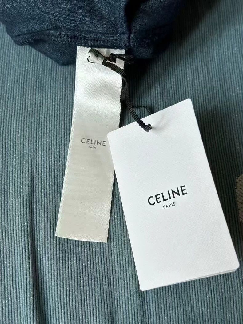 Celine Blue Velvet Long Pants for Women Size US 26 / EU 42 - 4 Thumbnail