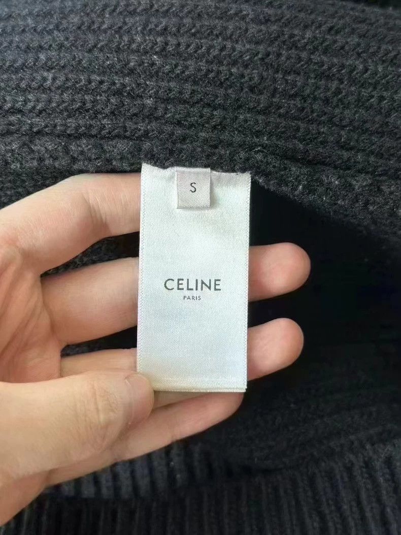 Celine Celine Black Ribbed Knit Sweater Size US S / EU 44-46 / 1 - 3 Thumbnail