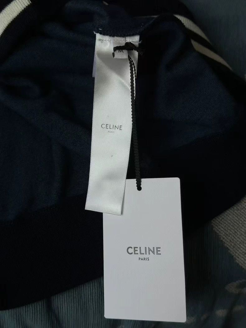 Celine Blue Velvet Zip-Up Hooded Jacket Size US M / EU 48-50 / 2 - 4 Thumbnail