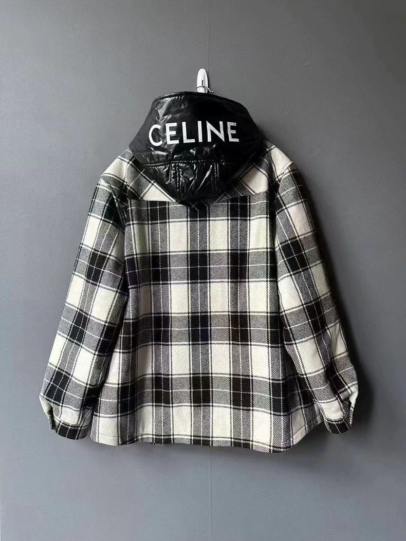 Celine Celine Black and White Plaid Cotton Jacket Size US XXL / EU 58 / 5 - 2 Thumbnail
