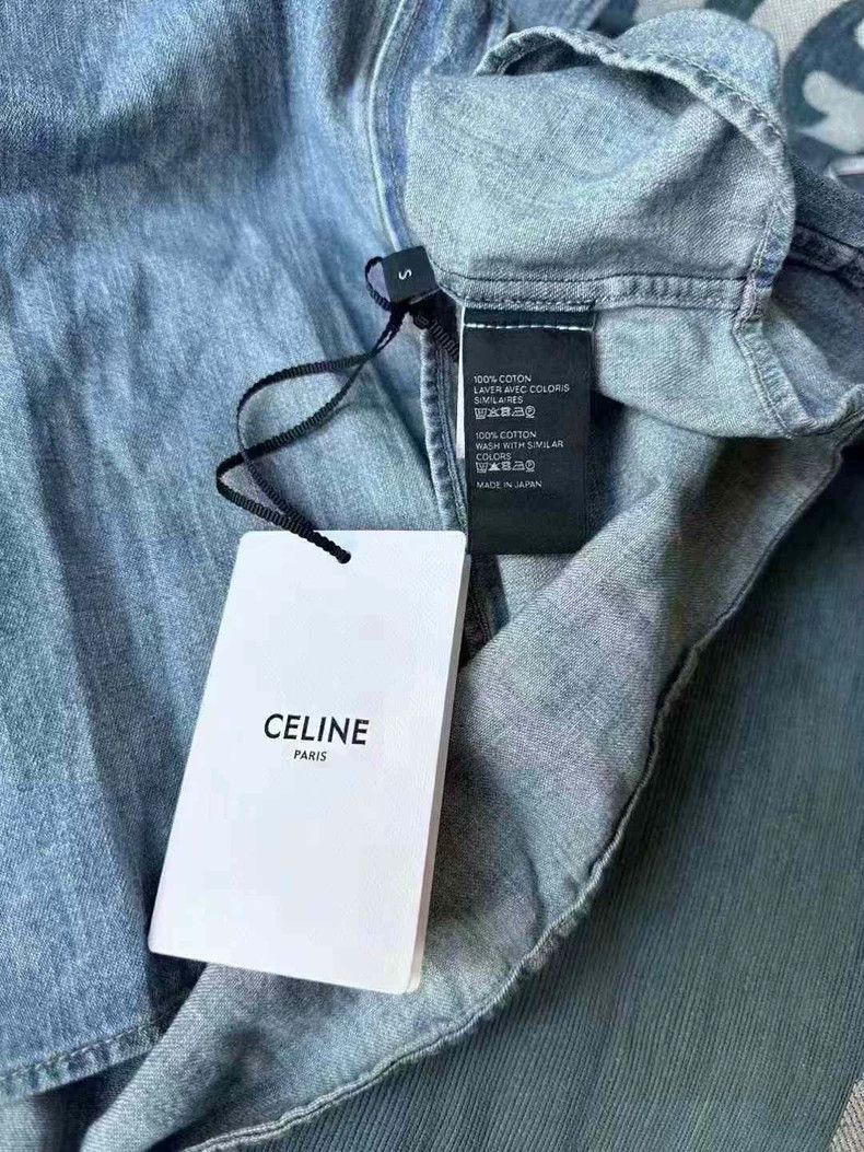 Celine Celine Denim Cropped Shirt Size US S / EU 44-46 / 1 - 5 Thumbnail
