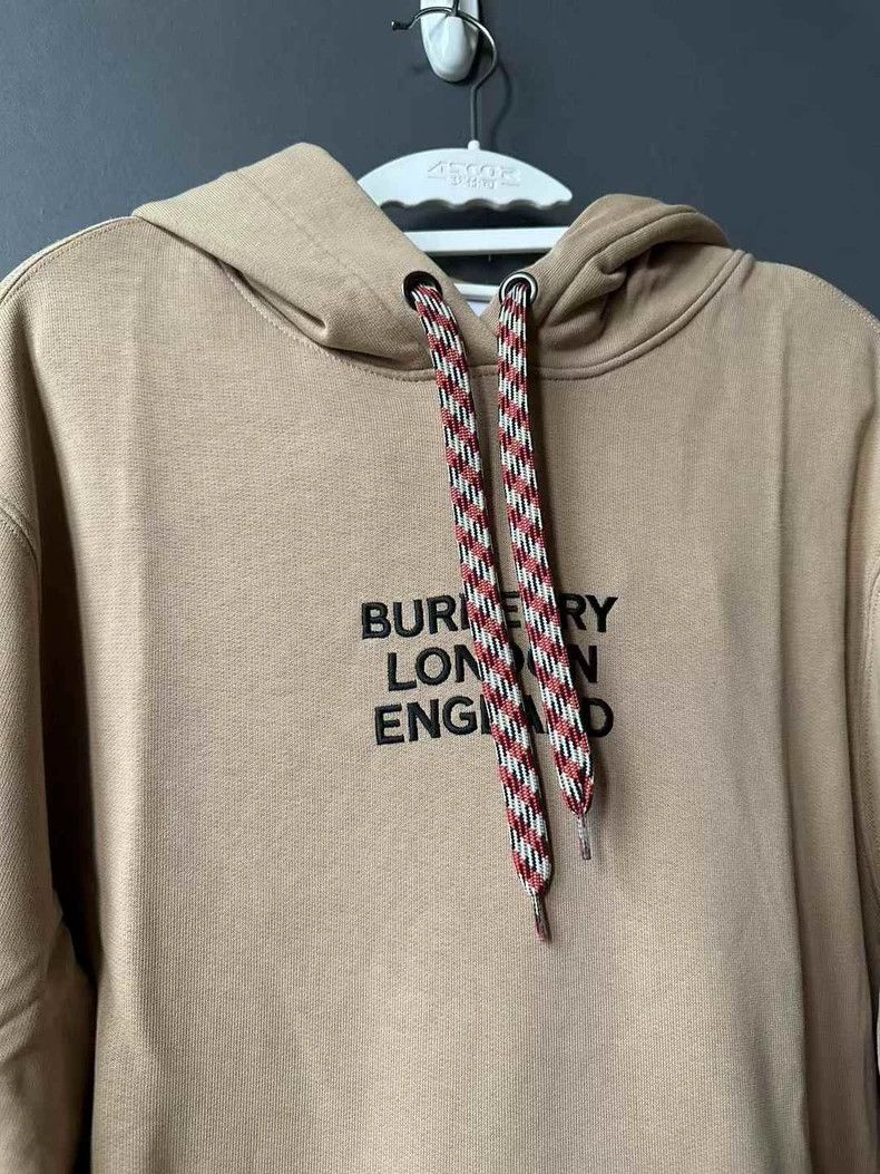 Burberry Burberry Embroidered Logo Hoodie in Beige Size US M / EU 48-50 / 2 - 3 Thumbnail