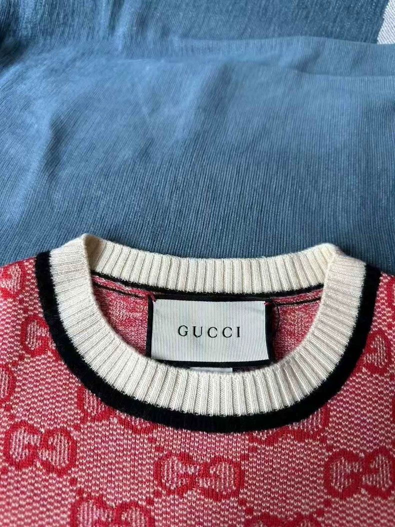 Gucci Gucci Pink Knit Short Sleeve Sweater Size US XS / EU 42 / 0 - 3 Thumbnail