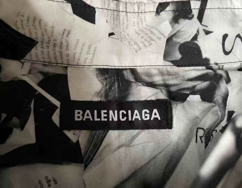 Balenciaga Balenciaga Magazine Print Long Sleeve Shirt Size US M / EU 48-50 / 2 - 4 Thumbnail