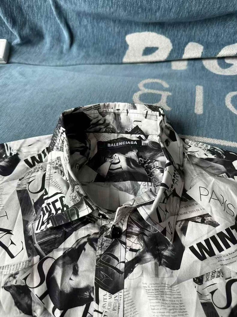 Balenciaga Balenciaga Graphic Print Long Sleeve Shirt Size US L / EU 52-54 / 3 - 3 Thumbnail