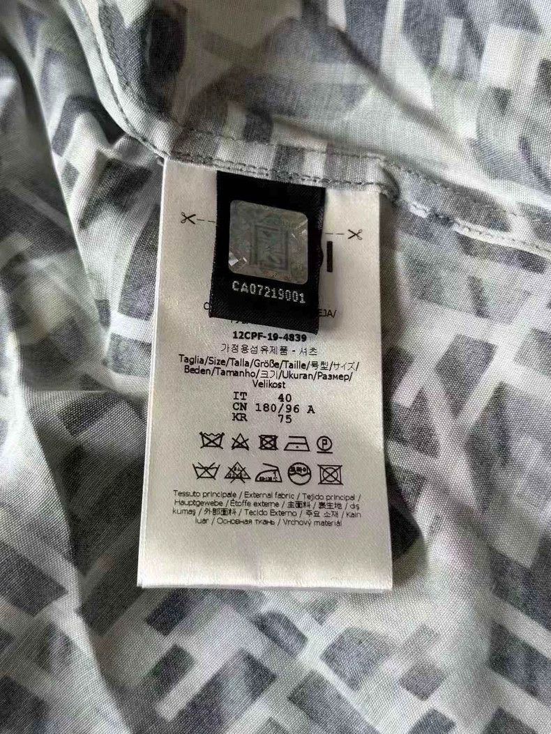 Fendi Fendi Short Sleeve Shirt with Logo Print Size US L / EU 52-54 / 3 - 4 Thumbnail