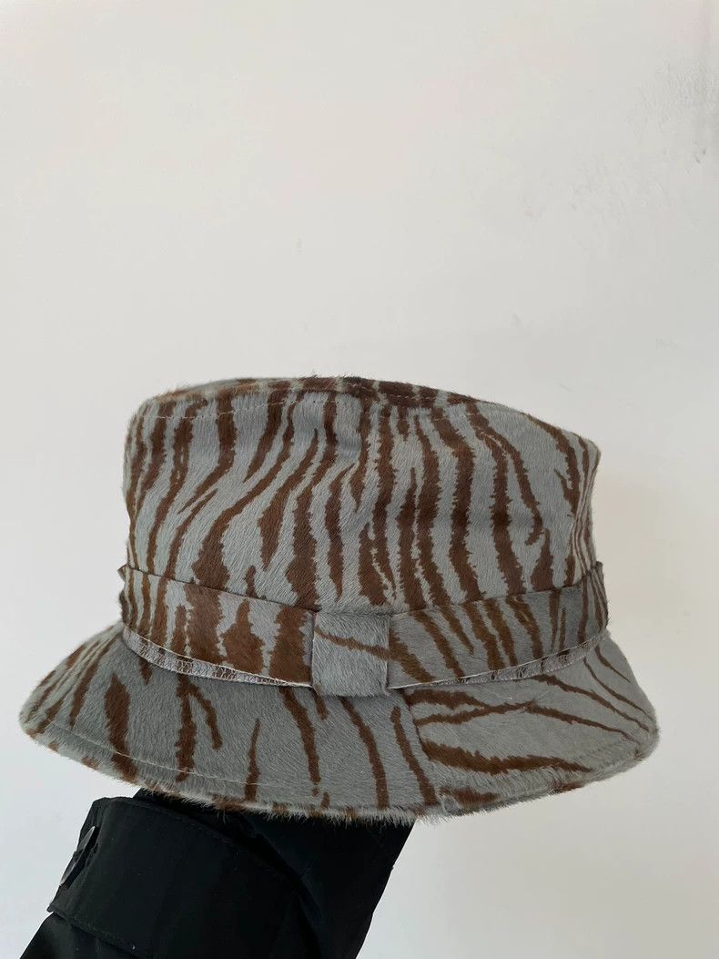 Etro Men's Zebra Pattern Fedora Hat Size ONE SIZE - 2 Thumbnail