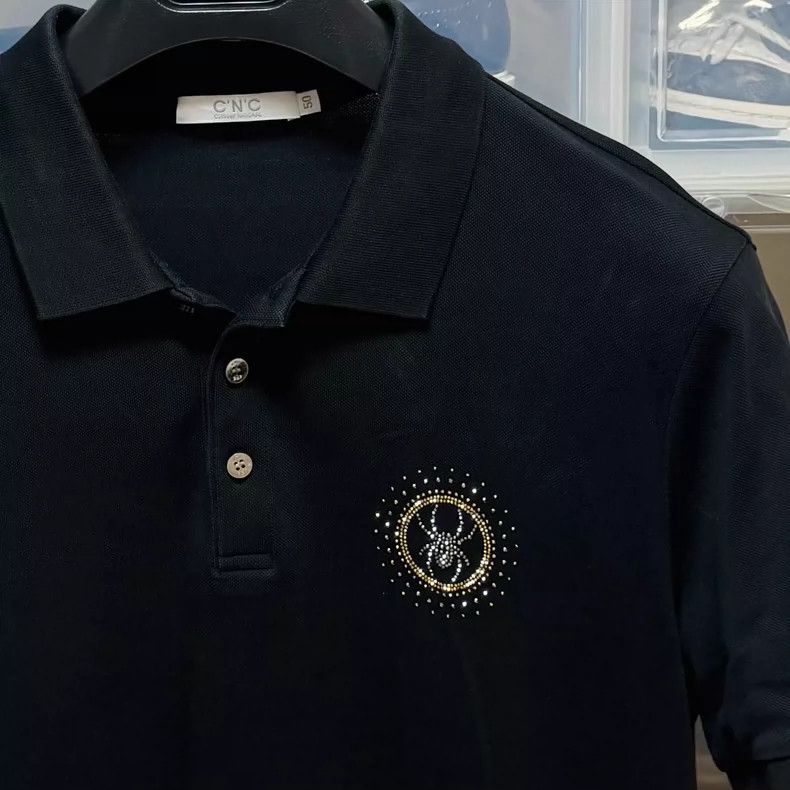 Emporio Armani Men's Short Sleeve Polo Shirt with Rhinestones Size US L / EU 52-54 / 3 - 2 Thumbnail