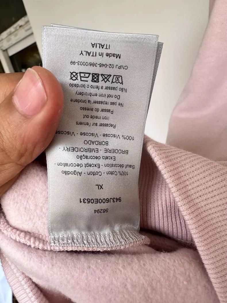Dior Pink Hooded Sweatshirt with Dior Embroidery Size US XL / EU 56 / 4 - 6 Thumbnail