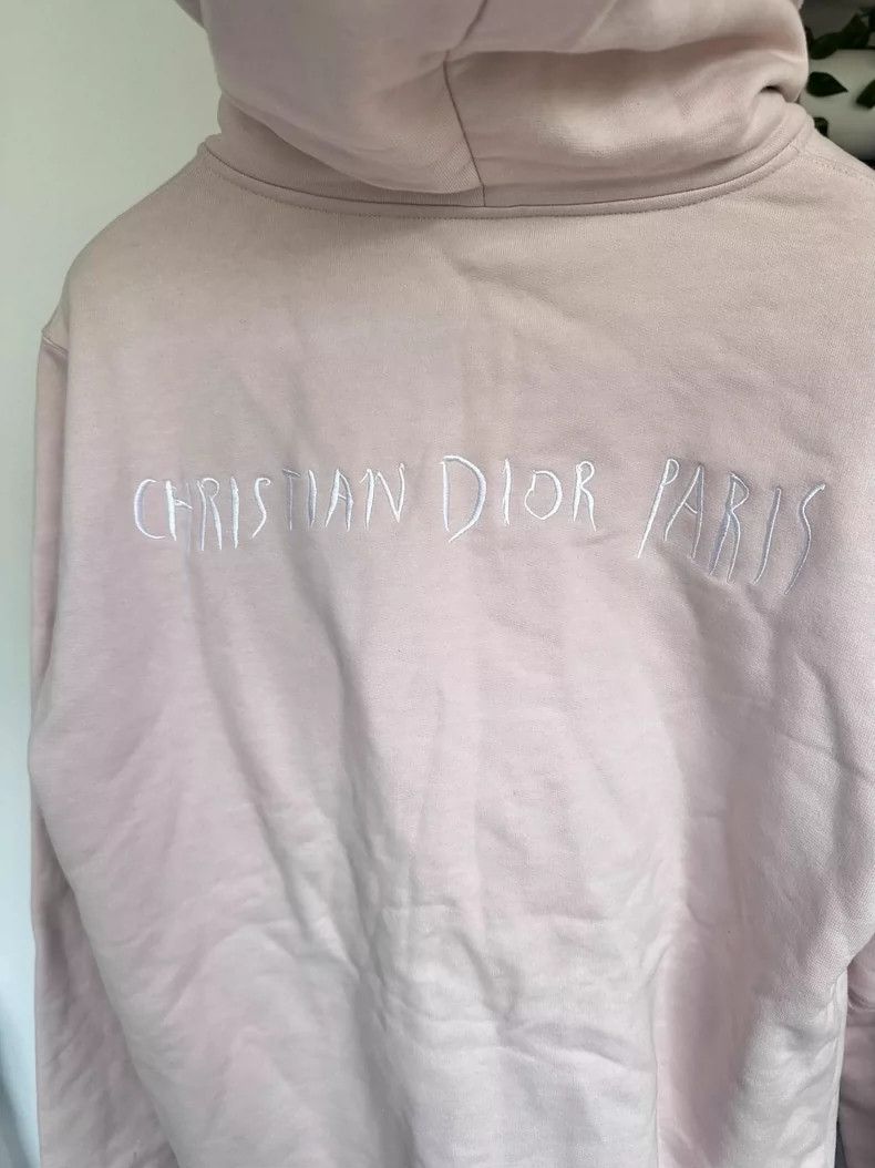 Dior Pink Hooded Sweatshirt with Dior Embroidery Size US XL / EU 56 / 4 - 5 Thumbnail
