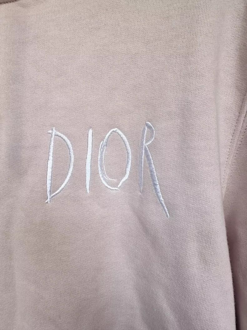 Dior Pink Hooded Sweatshirt with Dior Embroidery Size US XL / EU 56 / 4 - 2 Thumbnail