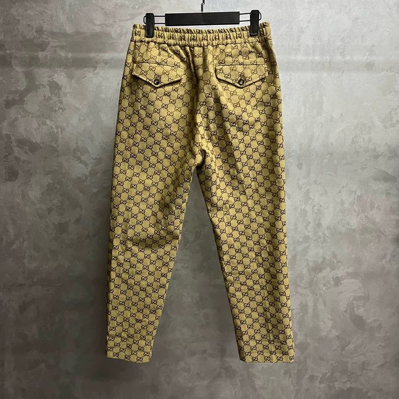 Gucci Gucci Beige Printed Casual Trousers Available Now Size US 44 / EU 60 - 2 Thumbnail