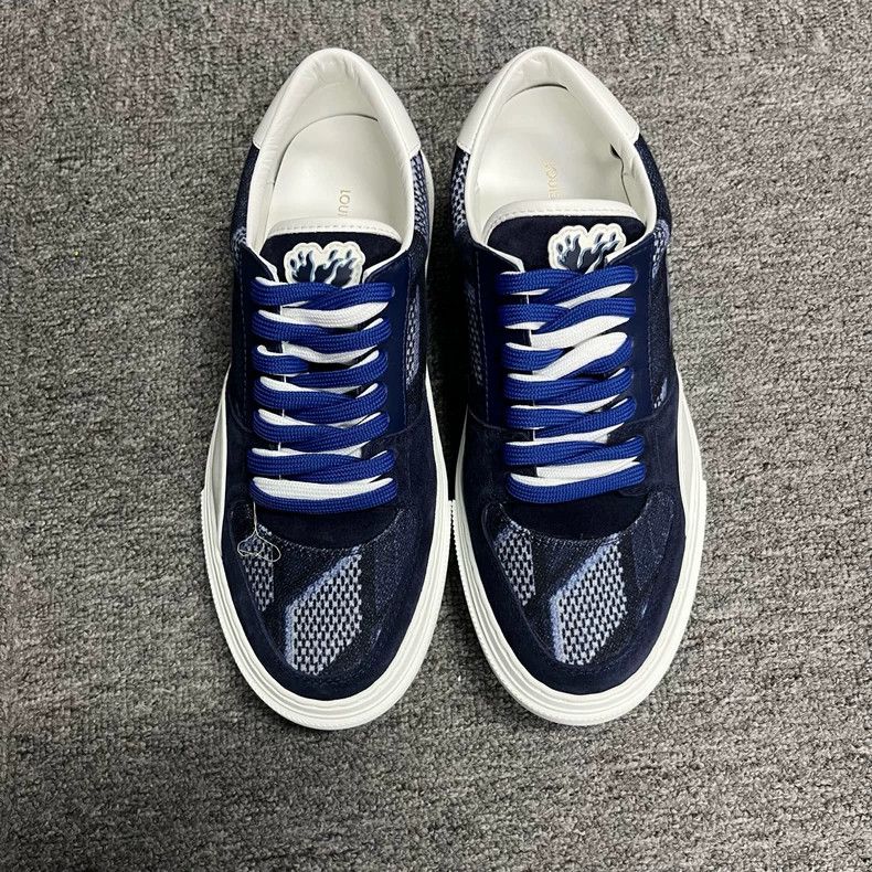 Louis Vuitton Louis Vuitton Blue Low Top Casual Sneakers Size US 5 / EU 37 - 2 Thumbnail