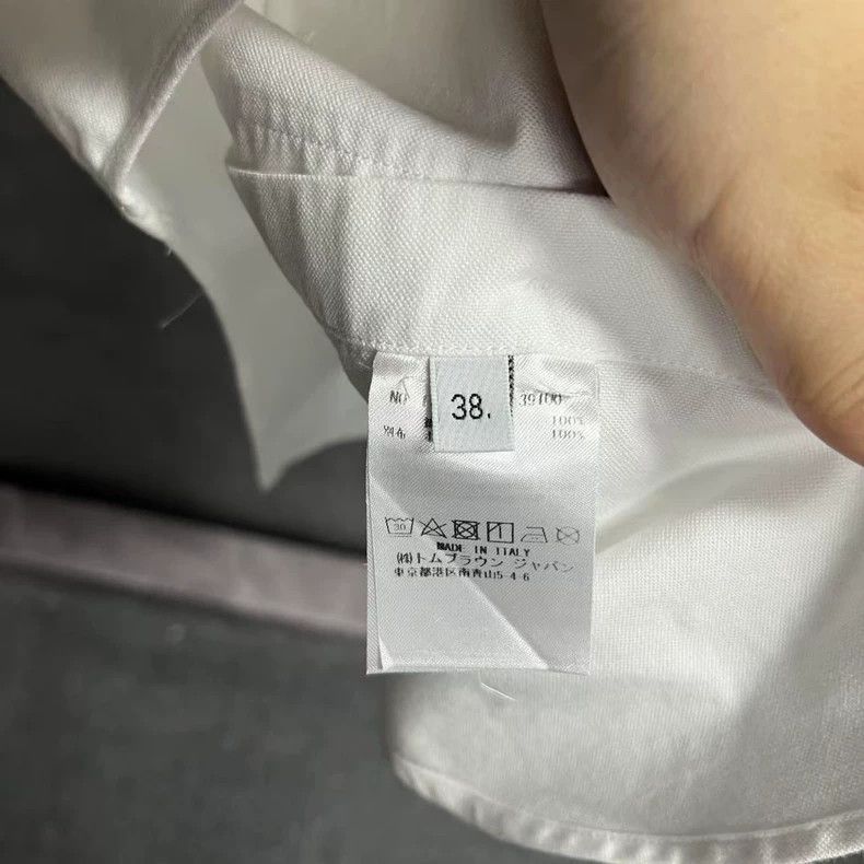 Thom Browne Thom Browne White Long Sleeve Shirt Size US M / EU 48-50 / 2 - 4 Thumbnail