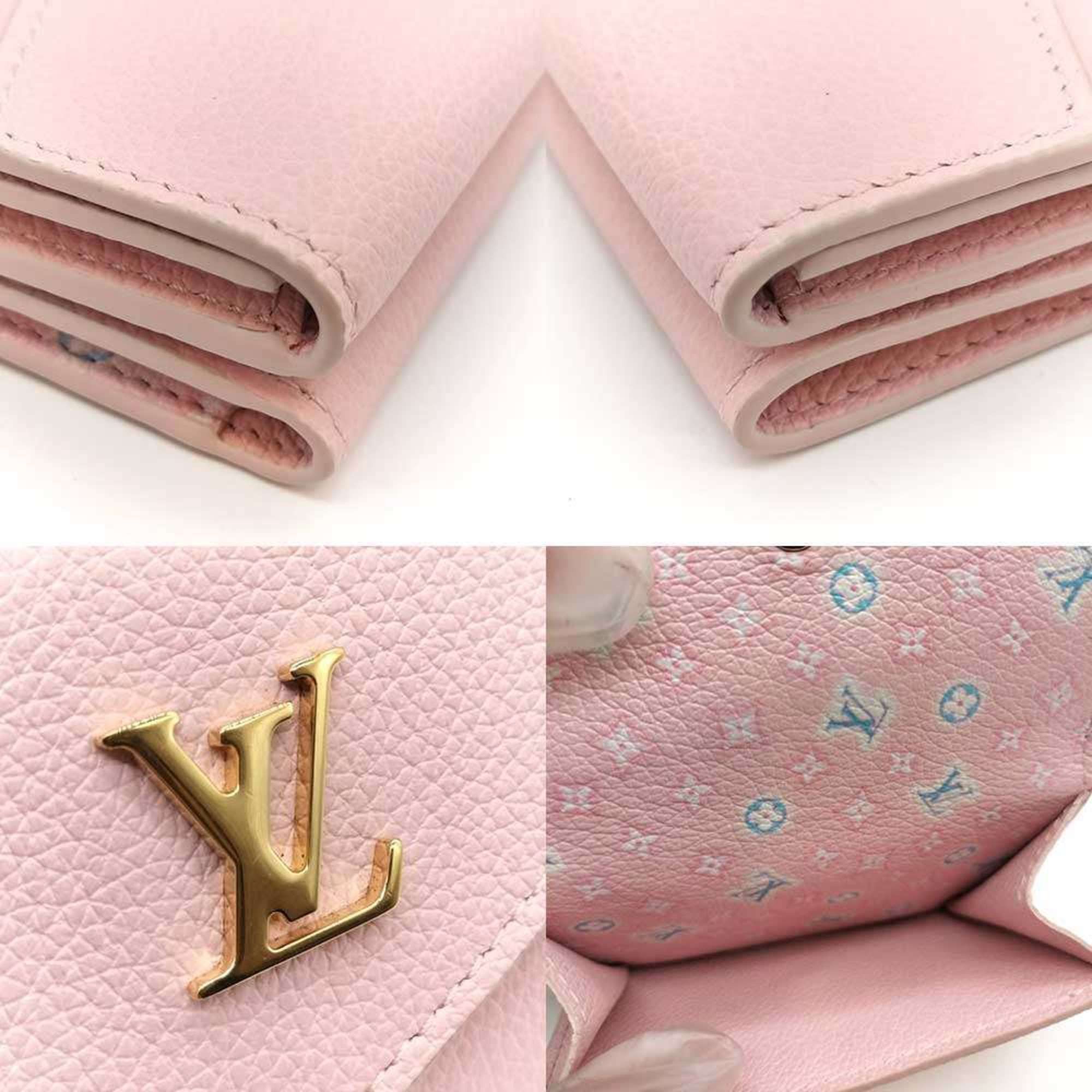 Louis Vuitton Louis Vuitton Portefeuille Lock Mini Pink Tri-fold Wallet W Women's Calf Leather M81232 LOUISVUITTON Size ONE SIZE - 3 Thumbnail
