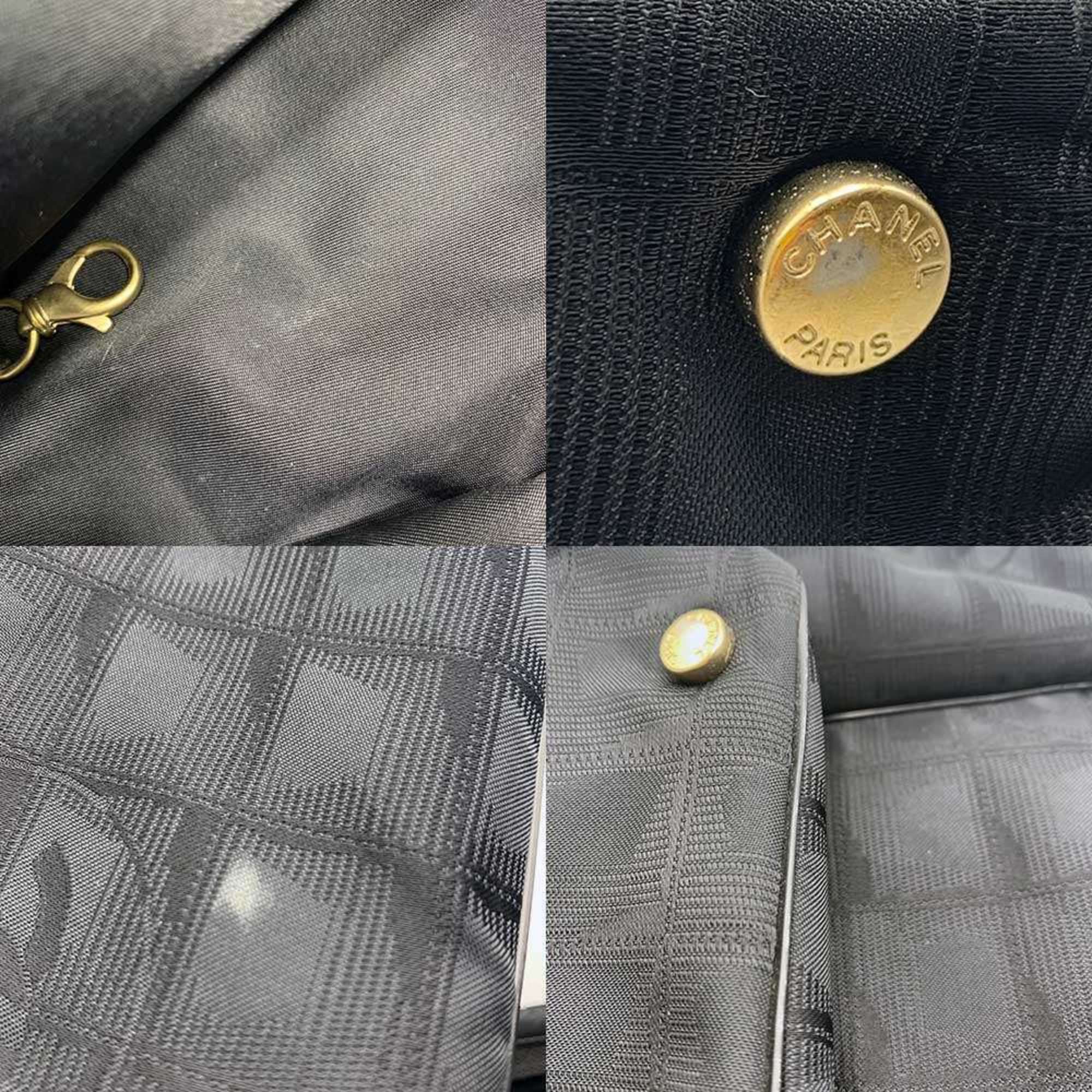 Chanel Chanel New Travel Line Tote MM Bag Shoulder Nylon Jacquard Leather Black A15991 CHANEL Size ONE SIZE - 8 Thumbnail