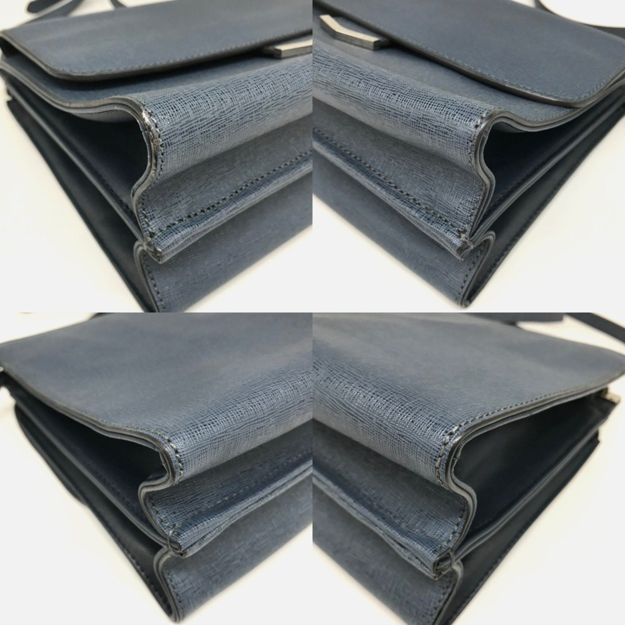 Fendi FENDI Demi Jour Shoulder Bag Handbag Leather Navy Ladies Size ONE SIZE - 4 Thumbnail