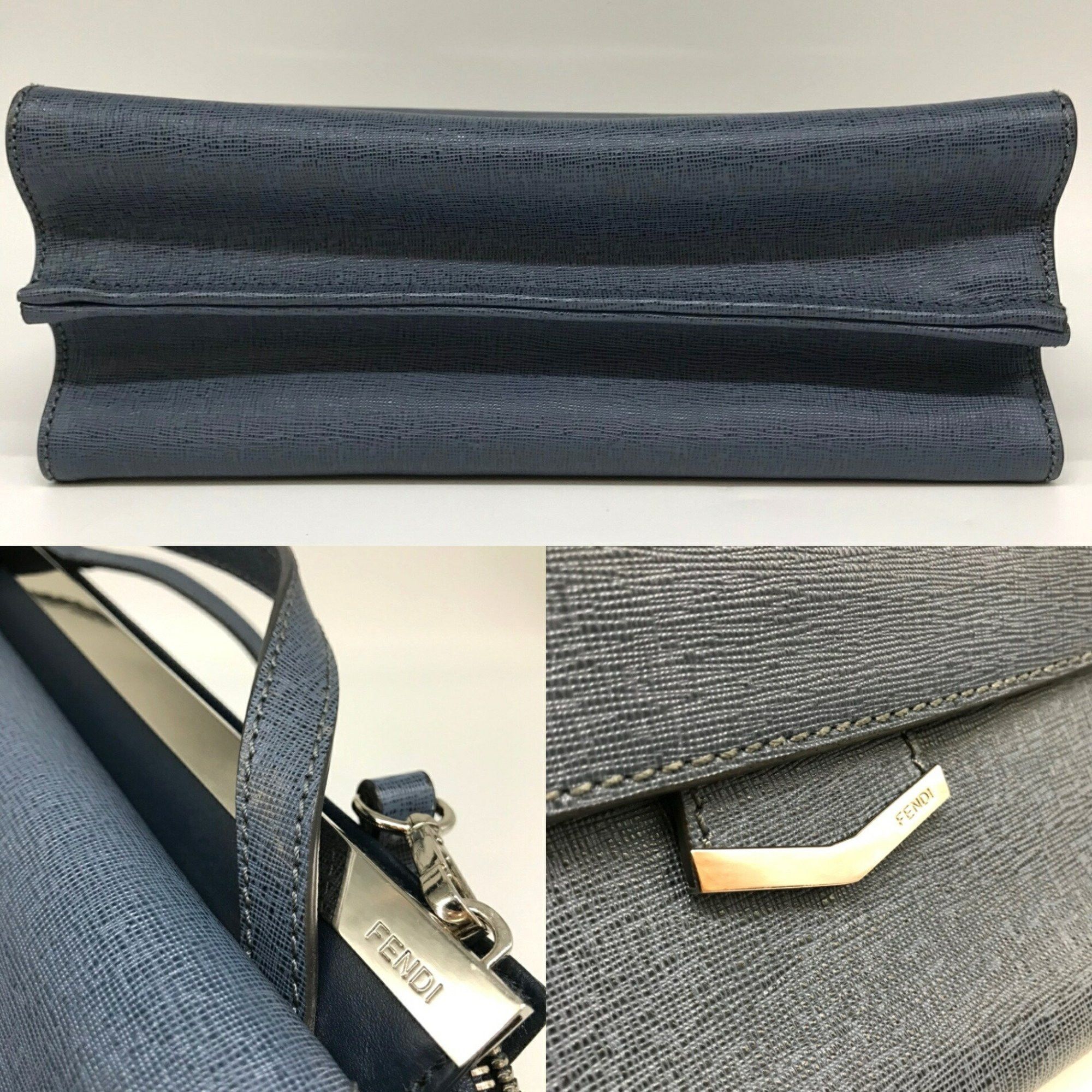 Fendi FENDI Demi Jour Shoulder Bag Handbag Leather Navy Ladies Size ONE SIZE - 5 Thumbnail