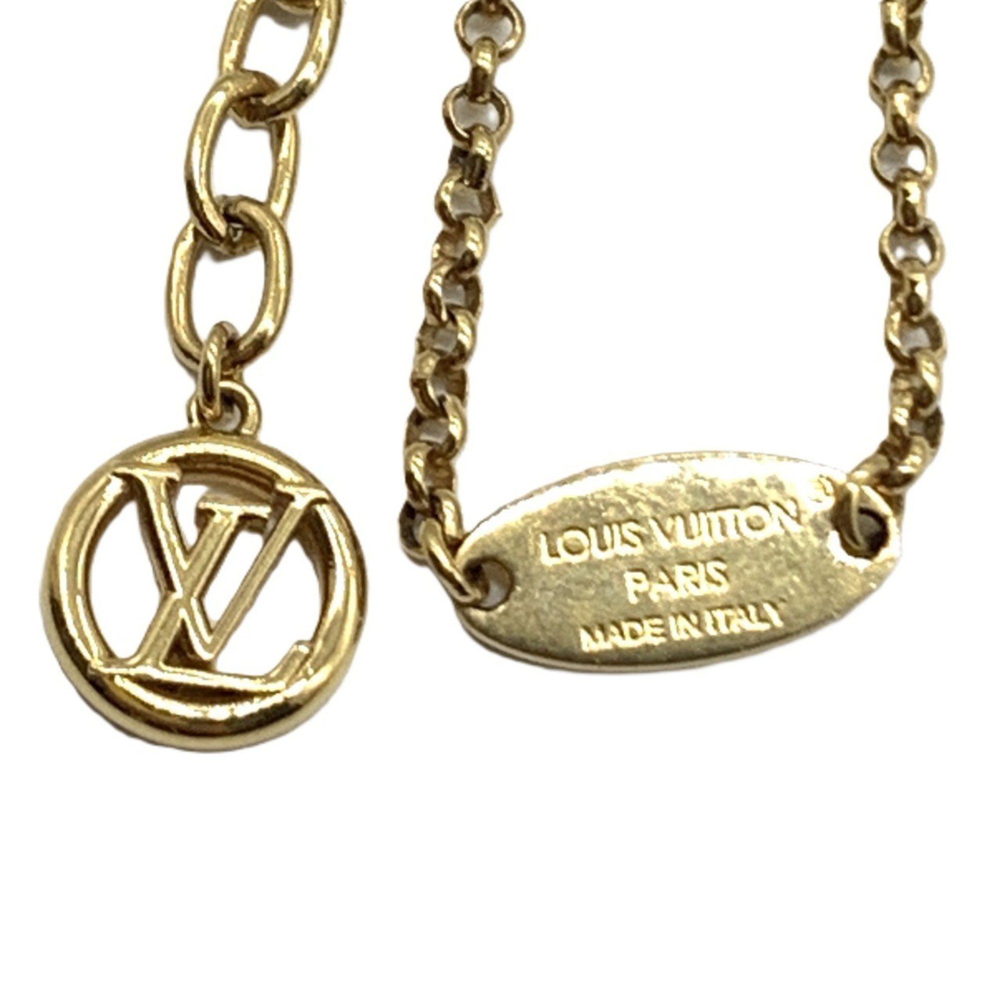 Louis Vuitton Louis Vuitton LV Padlock Necklace M01593 Gold Rhinestone Women's LOUIS VUITTON Size ONE SIZE - 8 Thumbnail