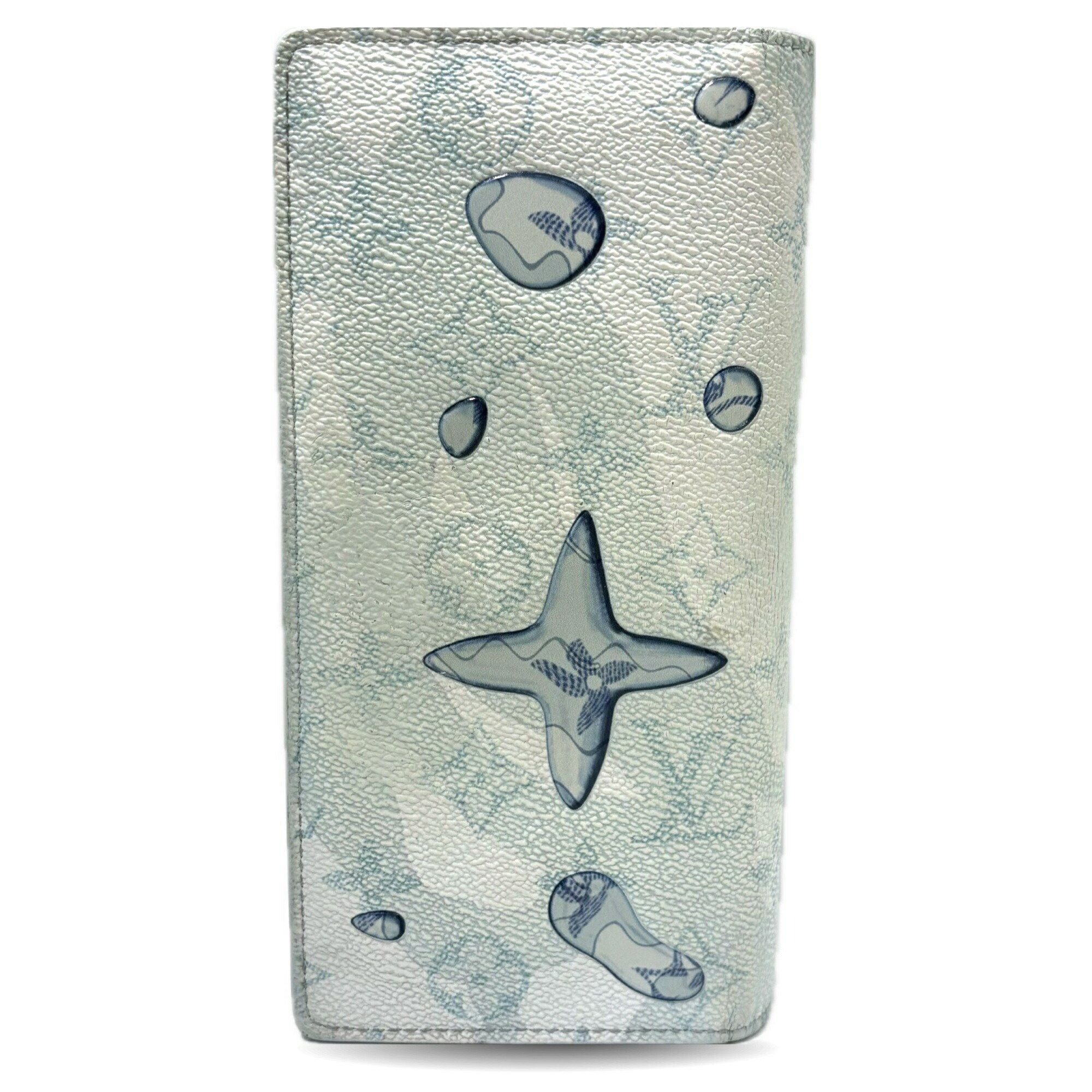Louis Vuitton Louis Vuitton Monogram Aqua Garden Portefeuille Brazza Bi-fold Long Wallet Blue Leather M82306 LOUIS VUITTON Size ONE SIZE - 2 Thumbnail